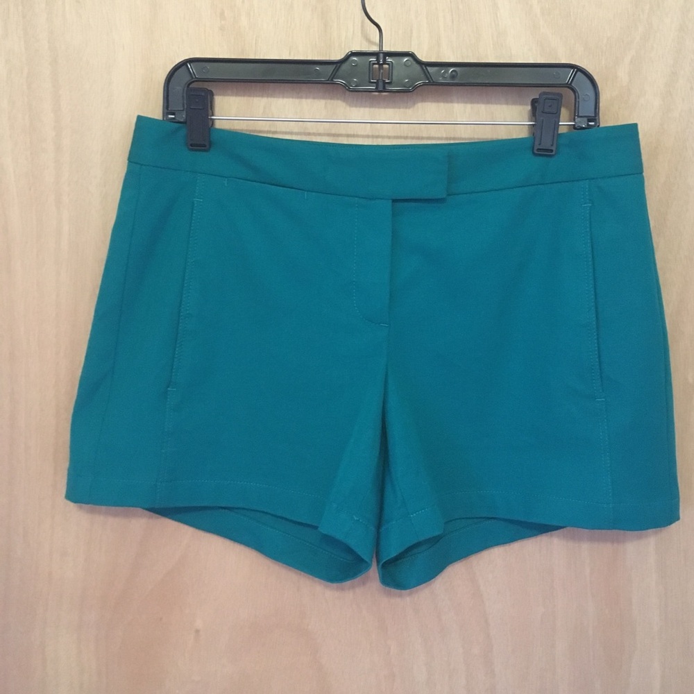 COPY - Theory Noalda Bistretch teal shorts
